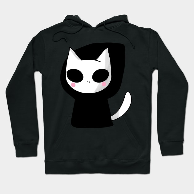 Cute Grim reaper cat and ghosts Hoodie by Mayarart